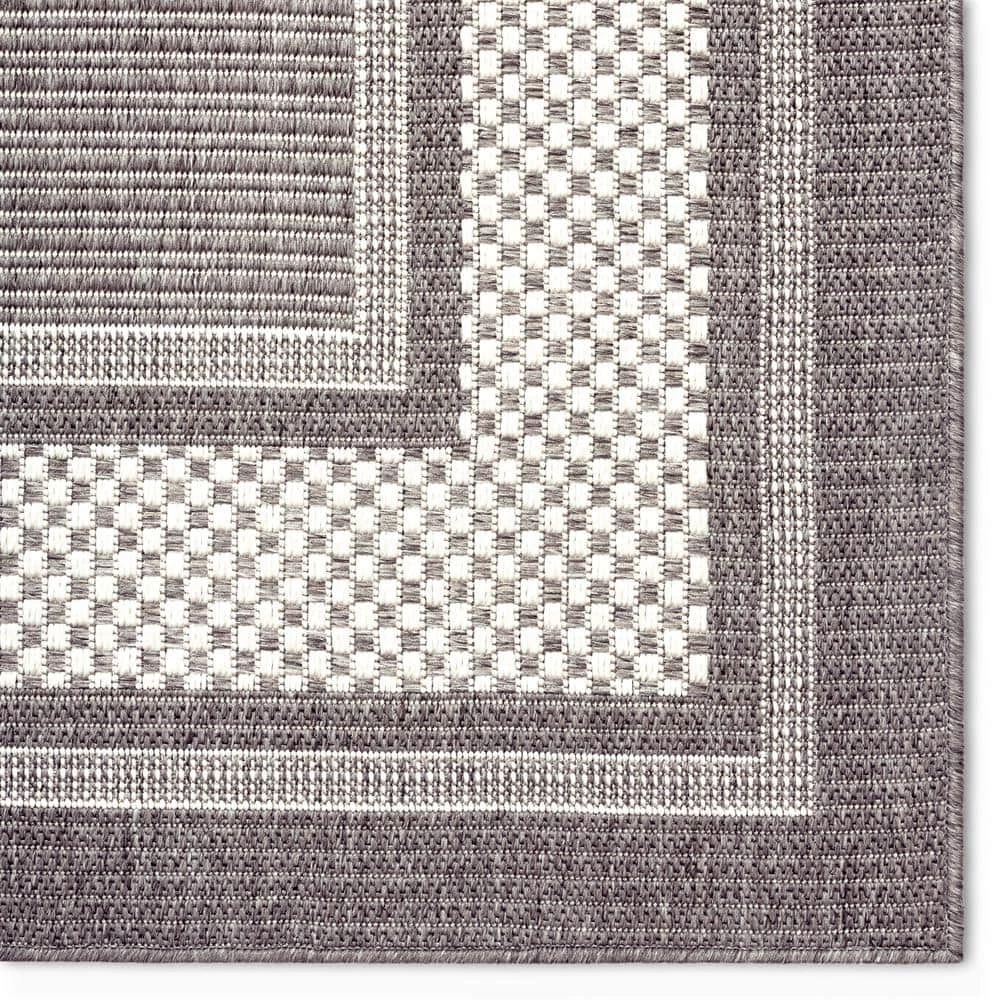 Tripoli Julie Grey/Ivory 5 ft. x 7 ft. Border Indoor/Outdoor Area Rug by Home Dynamix 8 Tripoli Julie Grey/Ivory 5 ft. x 7 ft. Border Indoor/Outdoor Area Rug by Home Dynamix - Image 6