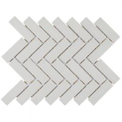 Restore Matte Stone Gray Herringbone 9 in. x 12 in. x 6.35 mm Glazed Ceramic Mosaic Tile (0.6 sq. ft./Each) by Daltile