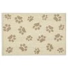 Comfy Pooch Tan/Brown Paw 23.6 in. x 35.4 in. Machine Washable Kitchen Mat by Home Dynamix