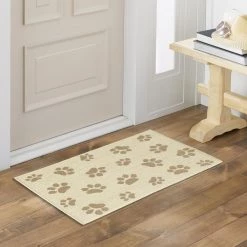 Comfy Pooch Tan/Brown Paw 23.6 in. x 35.4 in. Machine Washable Kitchen Mat by Home Dynamix 9 Comfy Pooch Tan/Brown Paw 23.6 in. x 35.4 in. Machine Washable Kitchen Mat by Home Dynamix -Daltile Sales Store tan brown home dynamix door mats 4 cpmp 825 a0 1000