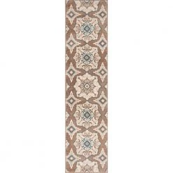 Tremont Salem Taupe/Blue 2 ft. x 7 ft. Medallion Runner Area Rug by Home Dynamix