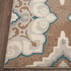 Tremont Salem Taupe/Blue 2 ft. x 7 ft. Medallion Runner Area Rug by Home Dynamix -Daltile Sales Store taupe blue home dynamix area rugs 4 hd5145 289 c3 1000