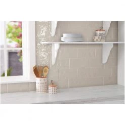 LuxeCraft Taupe 4 in. x 8 in. Glazed Ceramic Subway Wall Tile (10.5 sq. ft. / case) by Daltile -Daltile Sales Store taupe daltile ceramic tile lc1648modhd1p2 40 1000