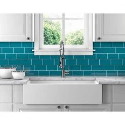 Restore 3 in. x 6 in. Glazed Ceramic Teal Subway Tile (12.5 sq. ft / Case) by Daltile -Daltile Sales Store teal daltile ceramic tile 104936mod1p2 e1 1000