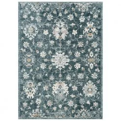 Belmar Viola Teal 7 ft. x 10 ft. Floral Area Rug by Home Dynamix