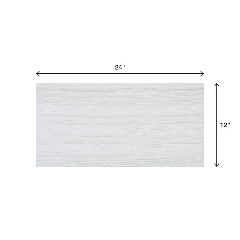 QuicTile 12 in. x 24 in. Tower White Matte Porcelain Locking Floor Tile (9.6 sq. ft. / case) by Daltile 8 QuicTile 12 in. x 24 in. Tower White Matte Porcelain Locking Floor Tile (9.6 sq. ft. / case) by Daltile - Image 6