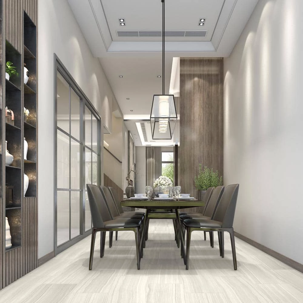 QuicTile 12 in. x 24 in. Tower White Matte Porcelain Locking Floor Tile (9.6 sq. ft. / case) by Daltile 4 QuicTile 12 in. x 24 in. Tower White Matte Porcelain Locking Floor Tile (9.6 sq. ft. / case) by Daltile - Image 2