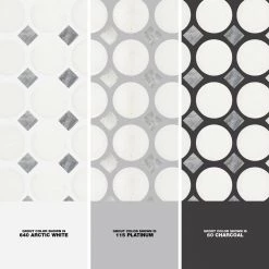 Premier Accents White and Gray Coin 11 in. x 12 in. x 8 mm Stone Mosaic Floor and Wall Tile (0.92 sq. ft./Each) by Daltile -Daltile Sales Store white and gray daltile marble tile pa83coinccms1l 1d 1000