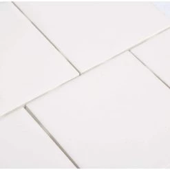 Semi-Gloss White 4-1/4 in. x 4-1/4 in. Ceramic Wall Tile (12.5 sq. ft. / case) by Daltile -Daltile Sales Store white daltile ceramic tile 0100441p4 4f 1000