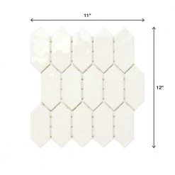 LuxeCraft White 11 in. x 12 in. Glazed Ceramic Picket Mosaic Tile (8.76 sq. ft./Case) by Daltile -Daltile Sales Store white daltile ceramic tile lc1525pickhd1p2 66 1000 1