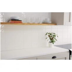 LuxeCraft White 4 in. x 8 in. Glazed Ceramic Subway Wall Tile (10.5 sq. ft. / case) by Daltile -Daltile Sales Store white daltile ceramic tile lc1548modhd1p2 40 1000