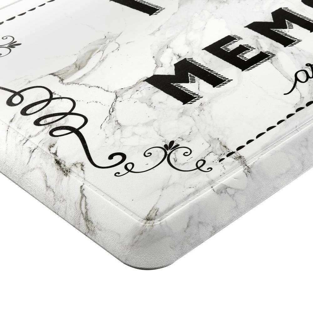 Cat Cora Grey 19.6 in. x 39 in. Printed "Meals & Memories" Anti Fatigue Kitchen Mat by Home Dynamix 5 Cat Cora Grey 19.6 in. x 39 in. Printed "Meals & Memories" Anti Fatigue Kitchen Mat by Home Dynamix - Image 3