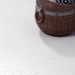 Matte White Octagon Dot 12 in. x 12 in. x 6 mm Ceramic Mosaic Floor and Wall Tile (1 sq. ft./Each) by Daltile -Daltile Sales Store white white dot daltile ceramic tile 65012oct01cc1p2 76 1000
