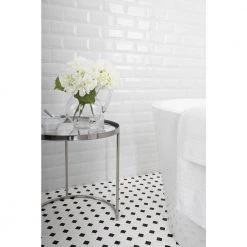 Octagon and Dot Matte White with Black Dot 12 in. x 12 in. x 6 mm Ceramic Mosaic Floor and Wall Tile (1 sq. ft./ Each) by Daltile -Daltile Sales Store white with black dot daltile ceramic tile 65012oct21cc1p2 40 1000